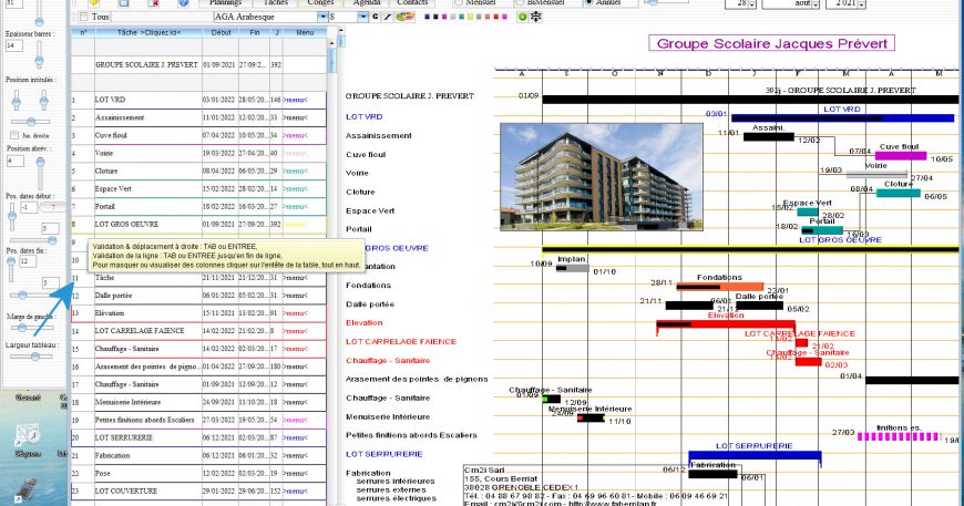 nouveau logiciel de planning de chantier Faberplan pour Mac et PC v18.01