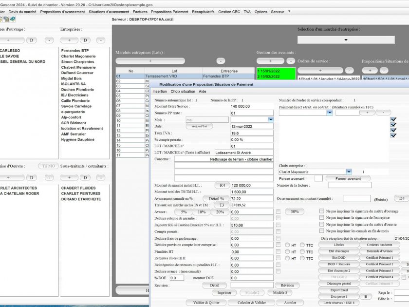 nouveau procès verbal de levée des réserves EXE8 intégré au logiciel de suivi de chantier Gescant Mac et PC v20.20